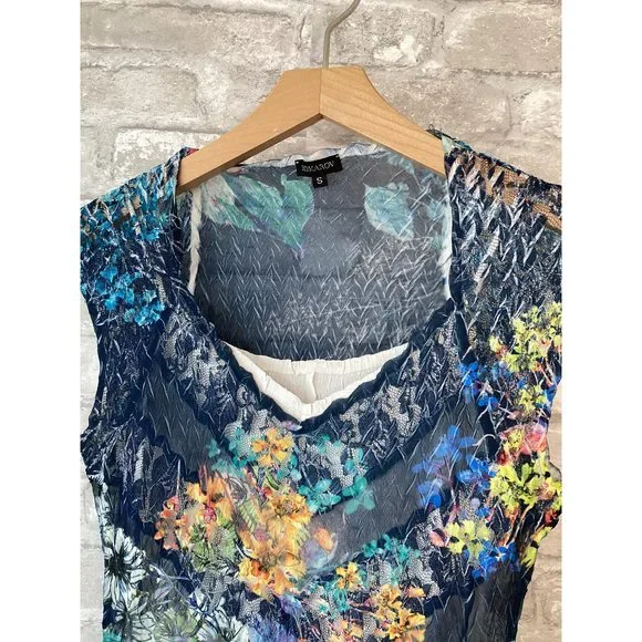 Komarov Size S Blue/Multi Dress - Picture 3 of 3